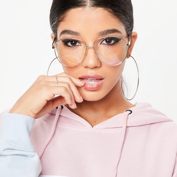 Missguided Accessories - Gold Clear Frame Sunglasses